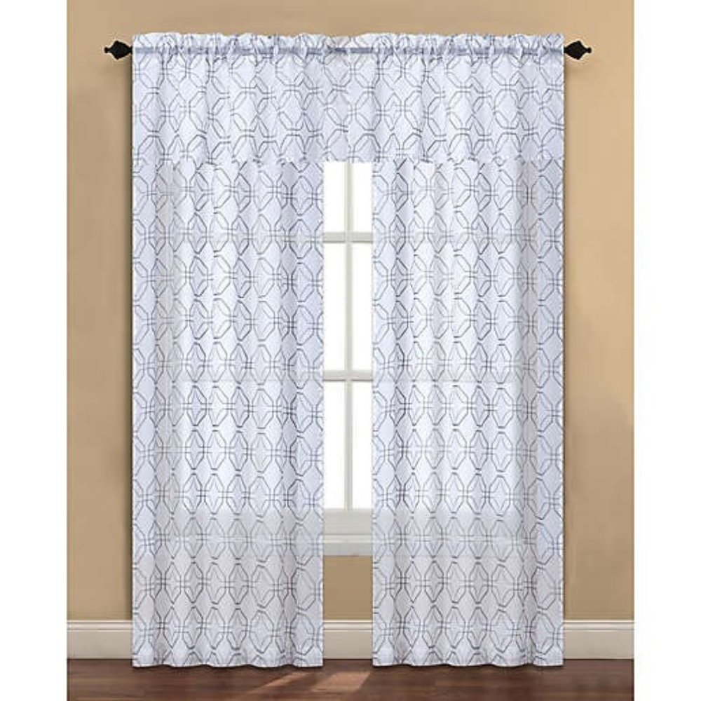 Arratez Single 63" Rod Pocket Sheer Window Curtain